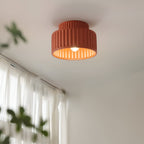 Ceiling light - Ribbed resin design - Timeless elegance for any room