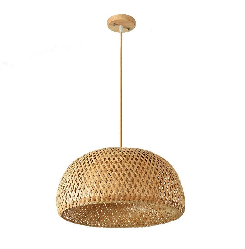 Pendant Lamp - Hand-woven Bamboo - Elegant Oriental Ambient Lighting