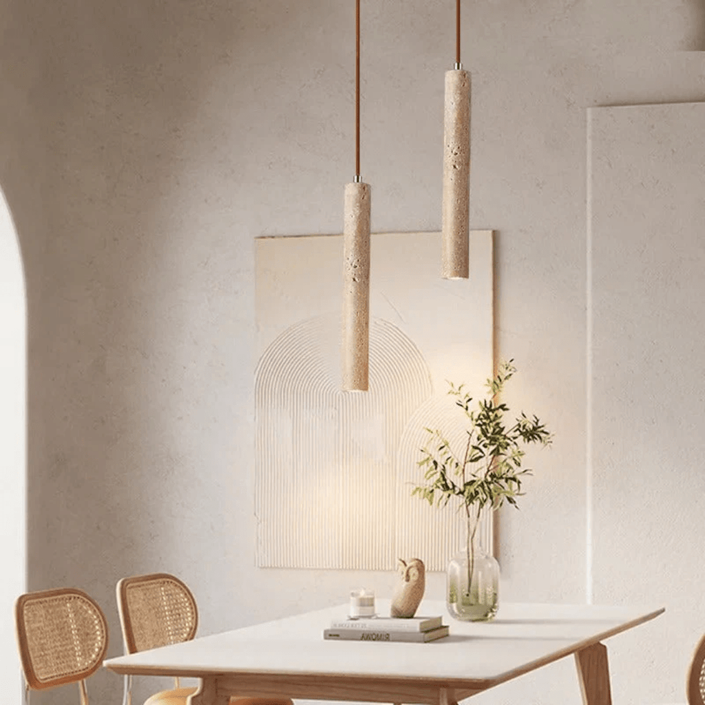 Pendant Lamp - Minimalist LED Chandelier Travertine Design