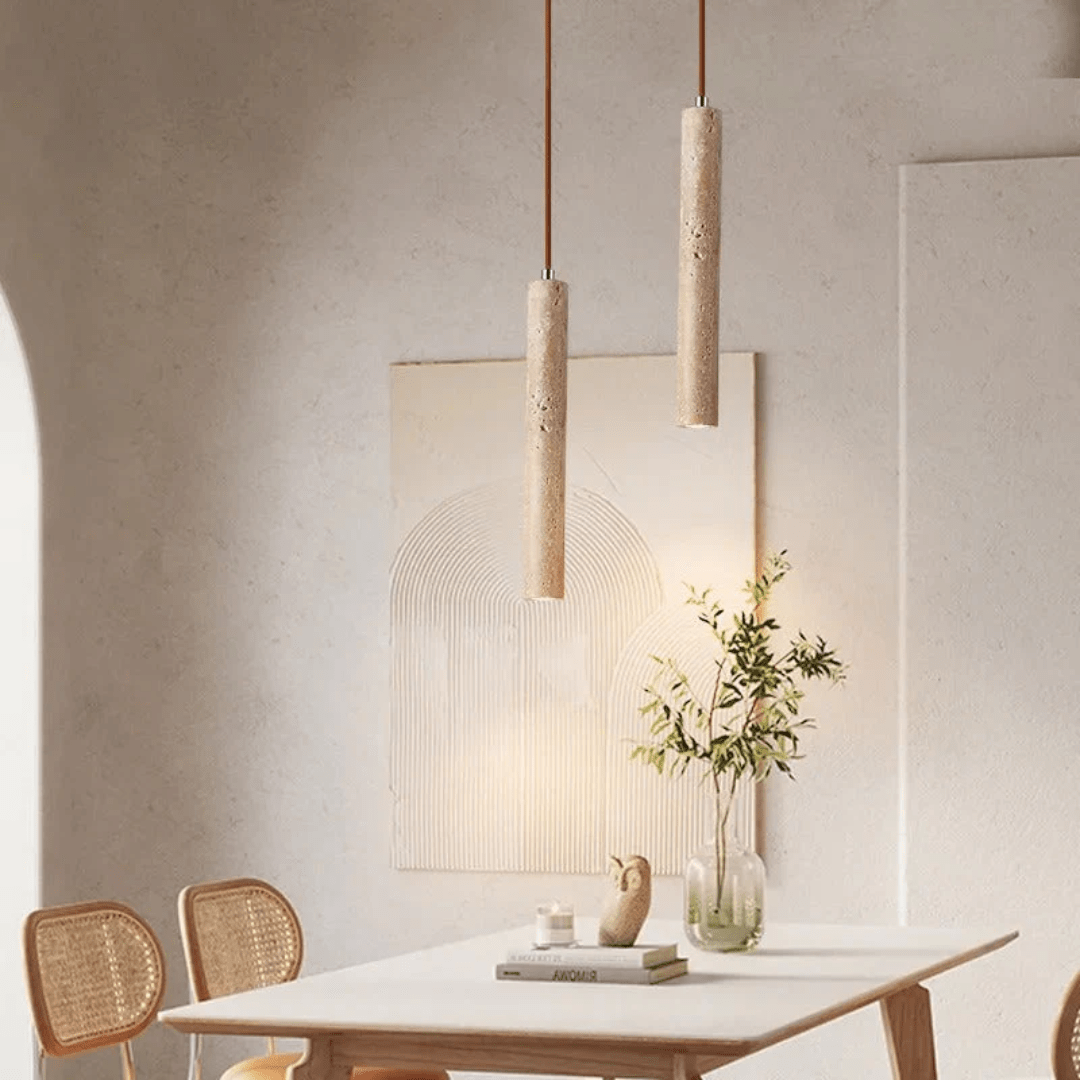 Pendant Lamp - Minimalist LED Chandelier Travertine Design