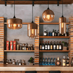 Pendant lamp - Scandinavian wood with tinted glass