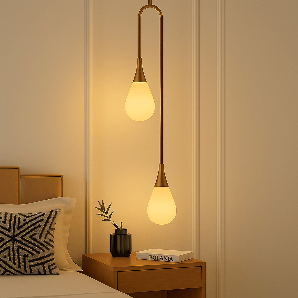 Modern pendant light - teardrop-shaped for living room and bedroom