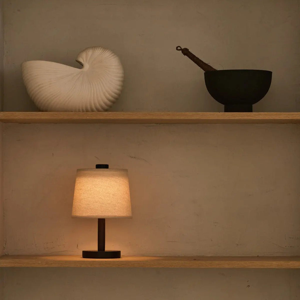 Table Lamp - Dimmable Minimalist Wooden Lamp - Rechargeable