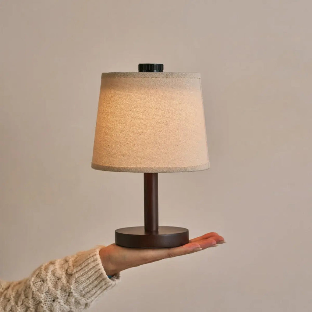 Table Lamp - Dimmable Minimalist Wooden Lamp - Rechargeable