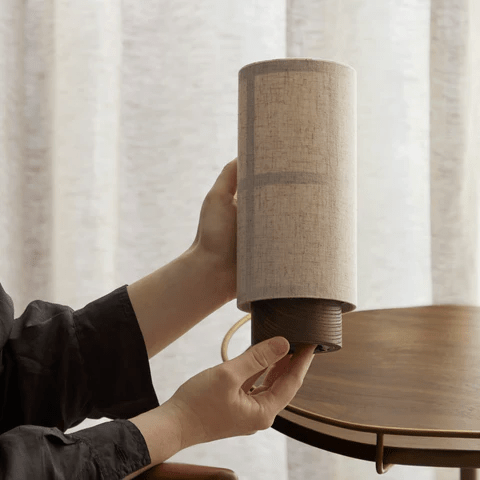 Table Lamp - Elegant Japanese Silk - Stylish Home Decor