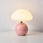 Table lamp - Cream-colored finish - Mushroom shape