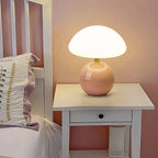 Table lamp - Cream-colored finish - Mushroom shape