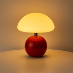 Table lamp - Cream-colored finish - Mushroom shape