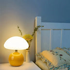 Table lamp - Cream-colored finish - Mushroom shape