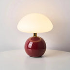 Table lamp - Cream-colored finish - Mushroom shape